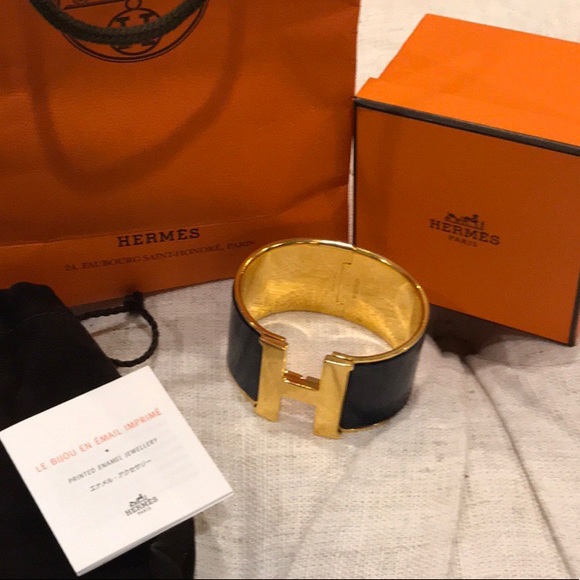 Hermes Jewelry - Hermès Clic Clac H Extra Wide GM Enamel Bracelet
